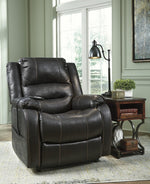 Yandel Black Fabric Power Lift Recliner