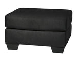 Darcy Black Fabric Ottoman