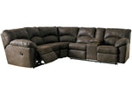 Tambo Canyon Faux Leather Manual Recliner Sectional Sofa (Oversized)