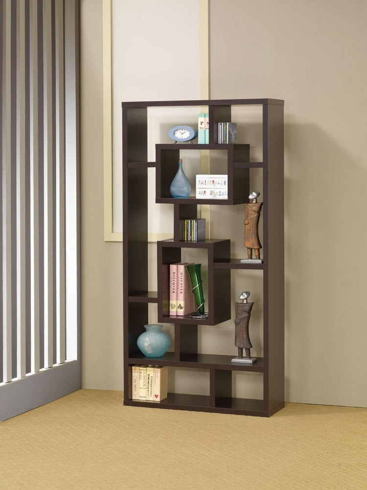 Saturnina Cappuccino Wood Bookcase