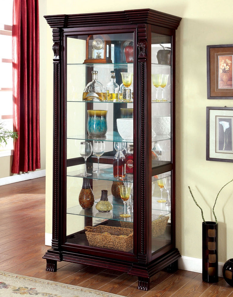 Tulare Dark Cherry Wood Curio