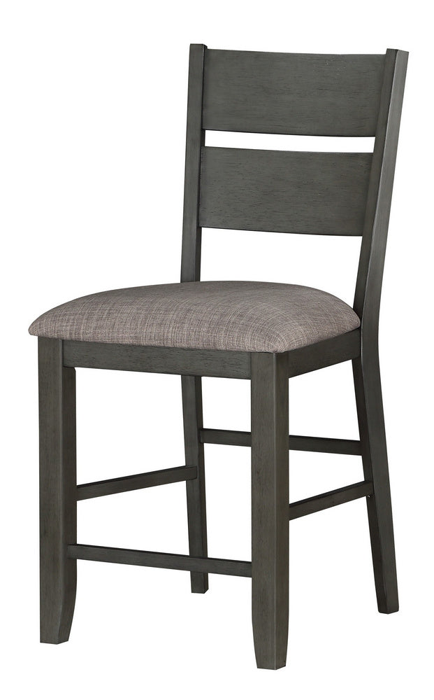 Baresford 2 Gray Fabric/Wood Counter Height Chairs