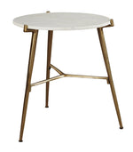 Chadton White/Gold Metal Accent Table