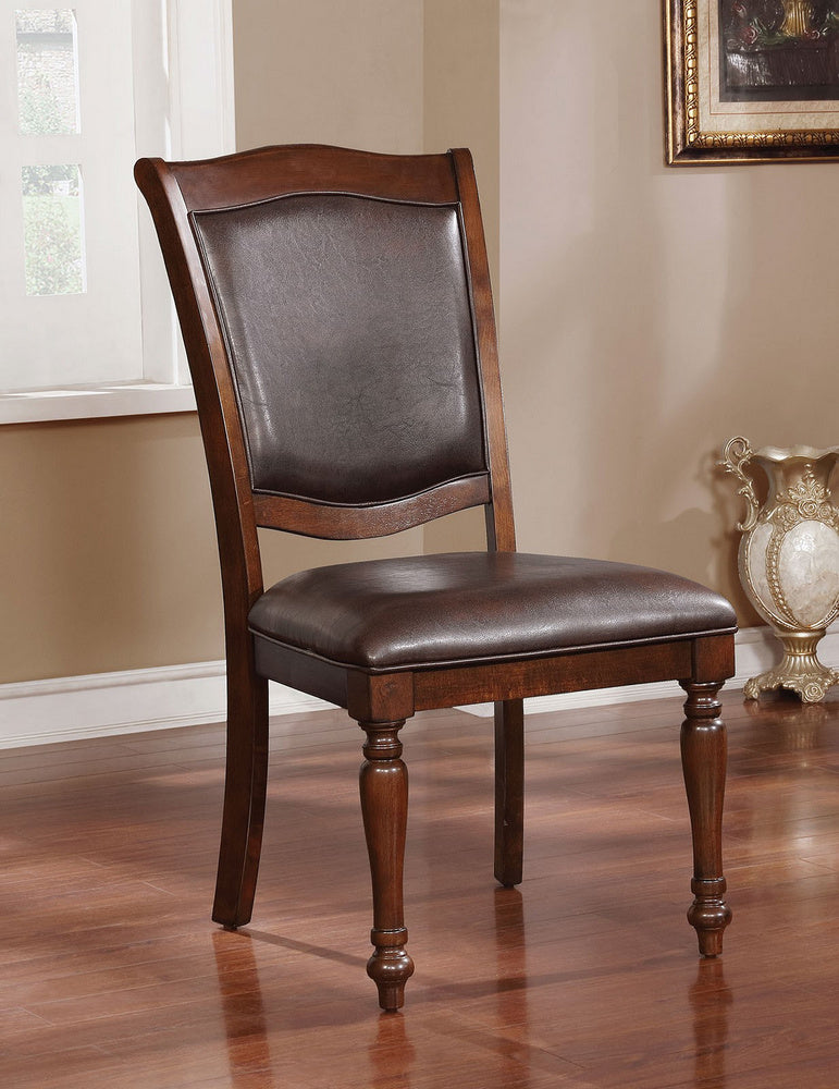 Sylvana 2 Brown Cherry Wood Side Chairs