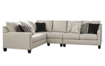 Hallenberg 3-Pc Fog Fabric Sectional with LAF Sofa (Oversized)