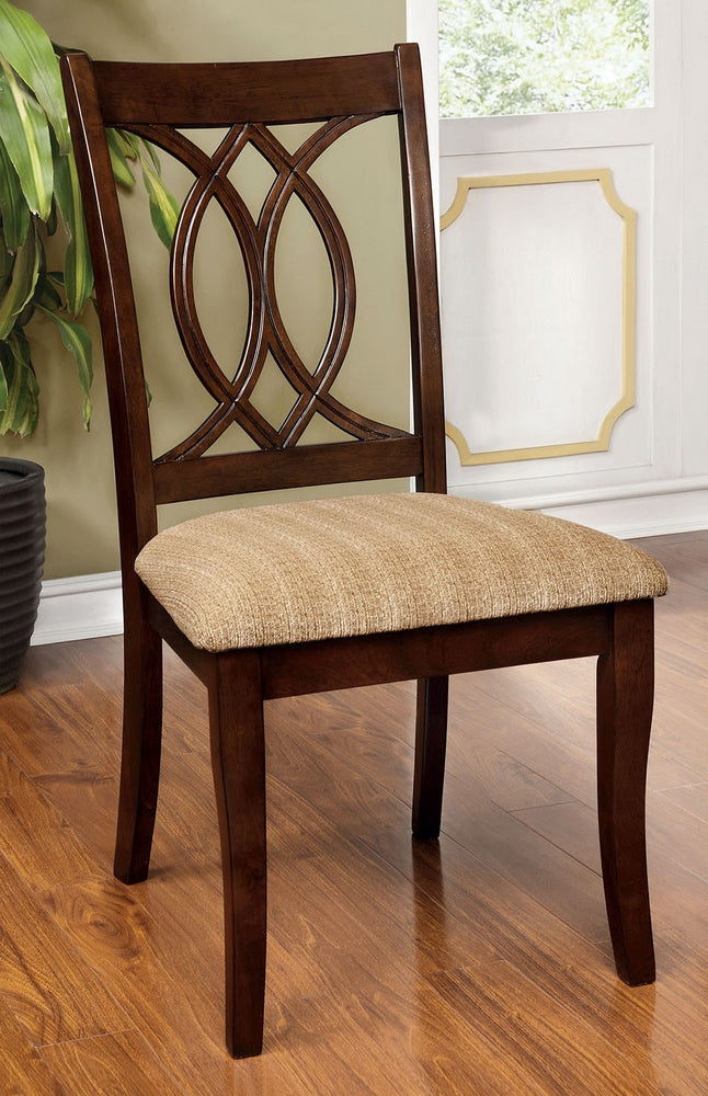 Carlisle 2 Brown Cherry Wood Side Chairs