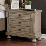 Willa Gray Wood Nightstand with USB Plug