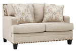 Claredon Contemporary Linen Fabric Loveseat