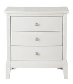 Cotterill Antique White Wood 3-Drawer Nightstand