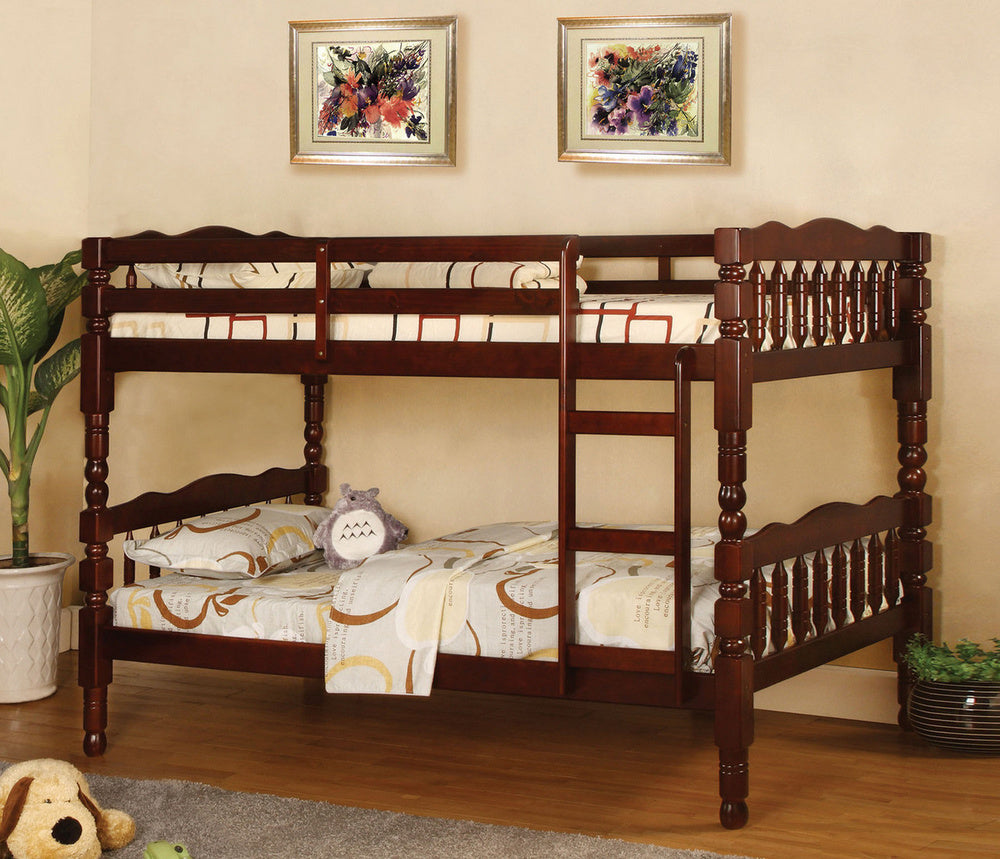 Catalina Cherry Twin over Twin Bunk Bed