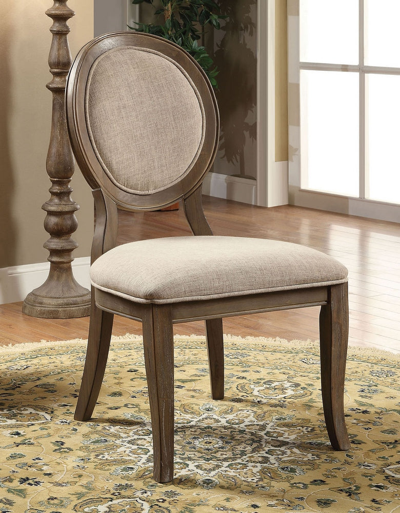 Siobhan 2 Rustic Dark Oak/Ivory Side Chairs