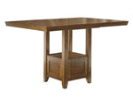 Ralene Medium Brown Wood Extendable Counter Height Table