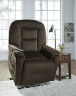 Samir Coffee Fabric Power Lift Recliner