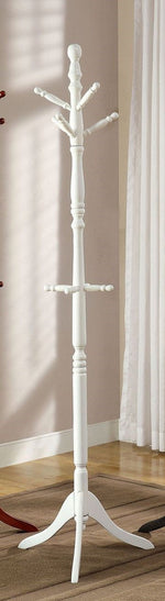 Putnam White Wood Coat Rack