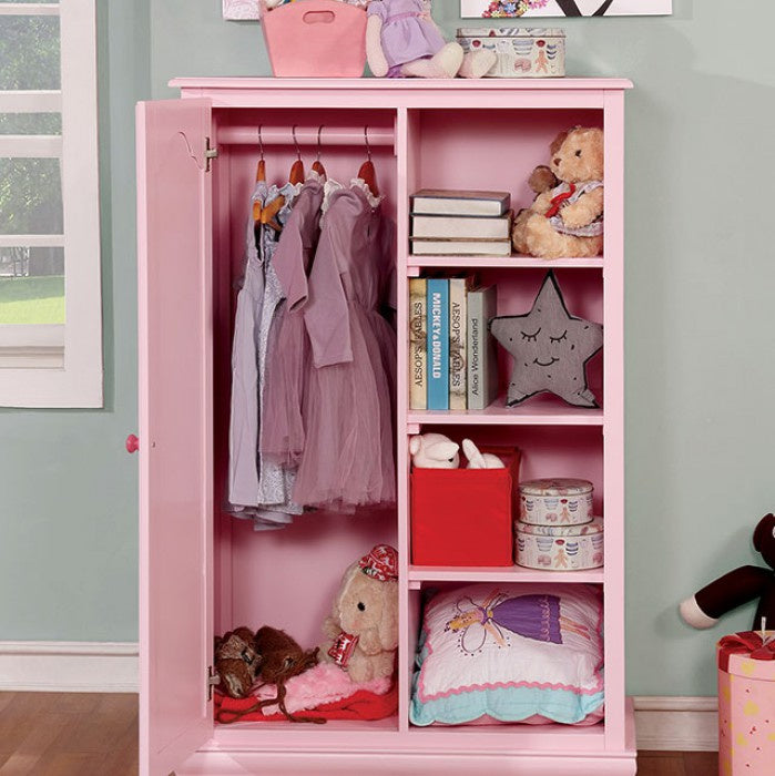 Dani Pink Solid Wood Closet Storage