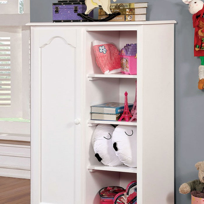 Dani White Solid Wood Closet Storage