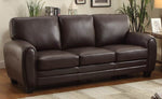 Rubin Dark Brown Bonded Leather Match Sofa