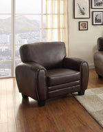 Rubin Dark Brown Bonded Leather Match Chair