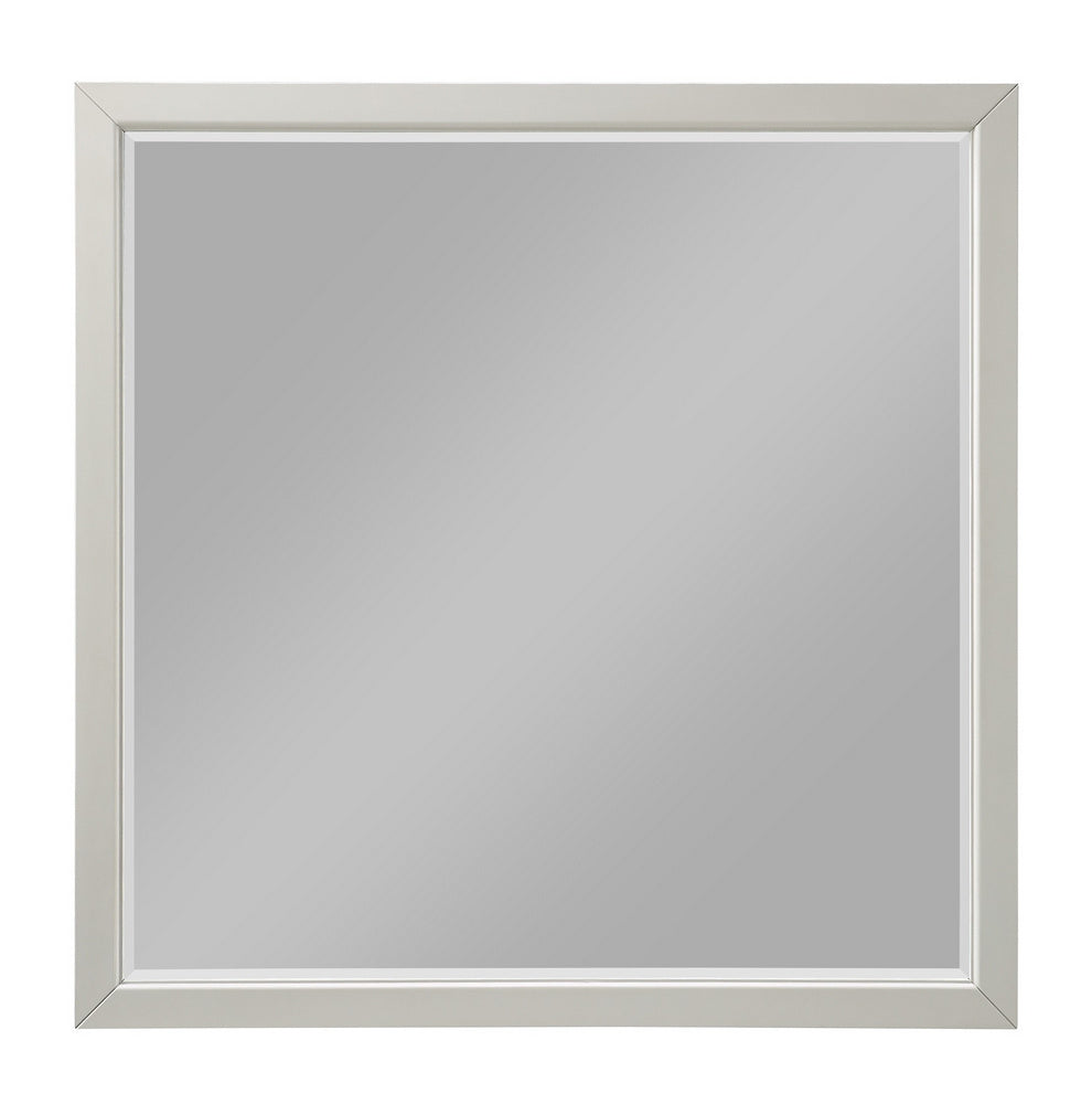 Wellsummer Gray Wood/Glass Dresser Mirror