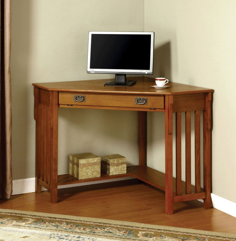 Toledo Medium Oak Wood Corner Desk