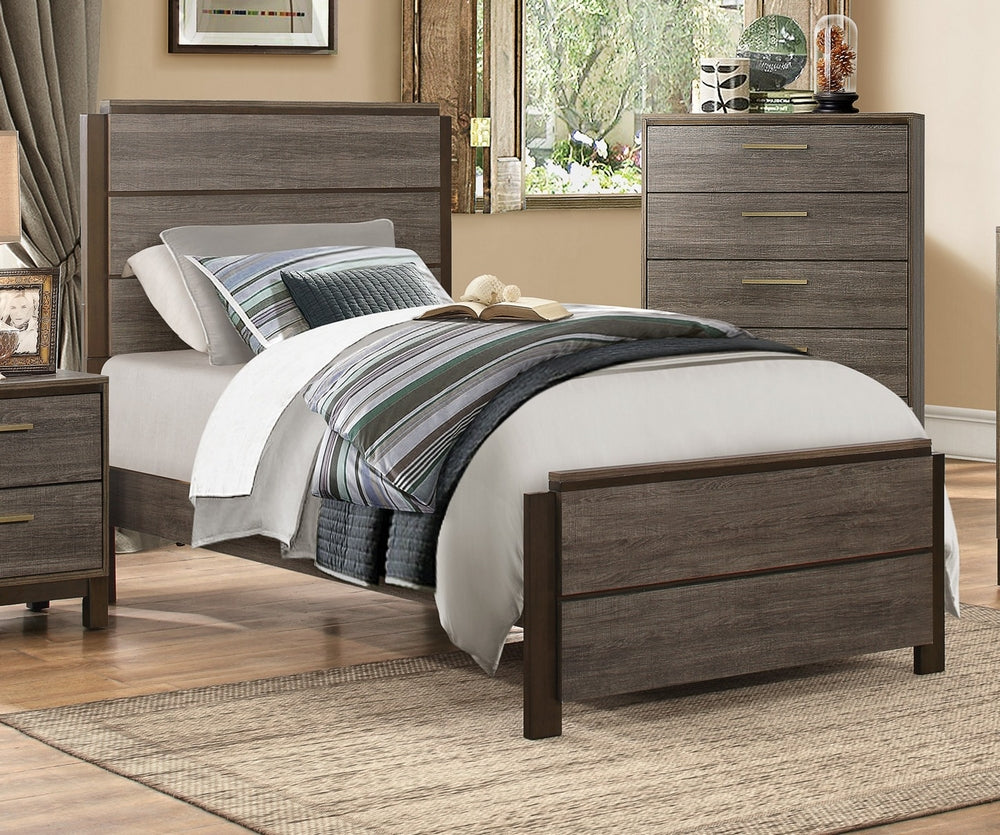 Vestavia Modern Gray Finish Twin Bed