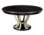 Ornette Espresso/Silver Round Dining Table