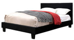 Sims Black Linen Upholstered Twin Bed