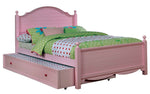 Dani Pink Wood Full Bed with Trundle