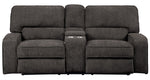 Borneo Chocolate Fabric Power Recliner Loveseat