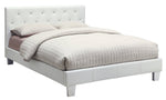 Velen White Leatherette Full Bed