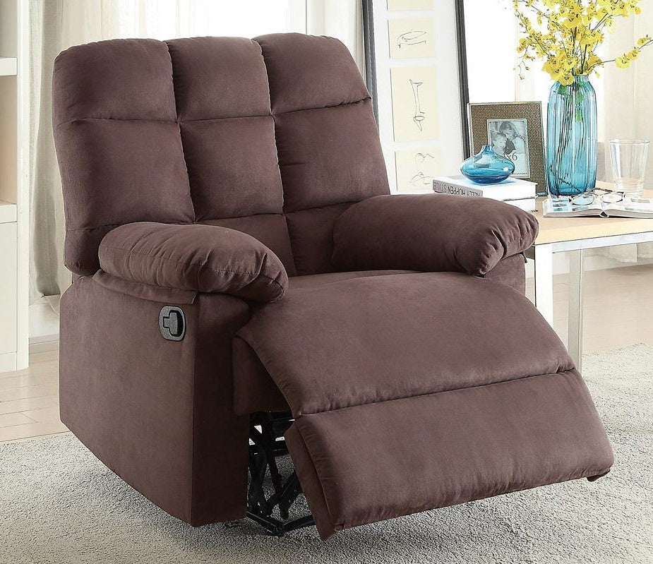 Addison Chocolate Microfiber Manual Recliner