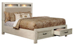 Tywyn Antique White Wood Queen Bed