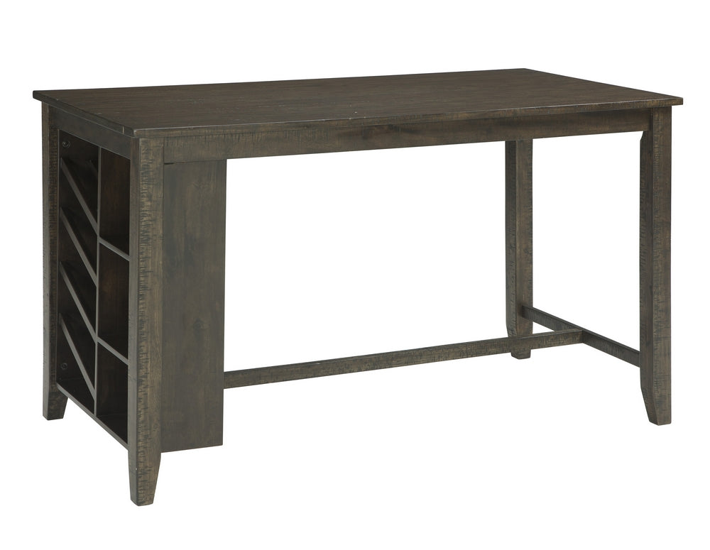 Rokane Warm Brown Wood Counter Height Table