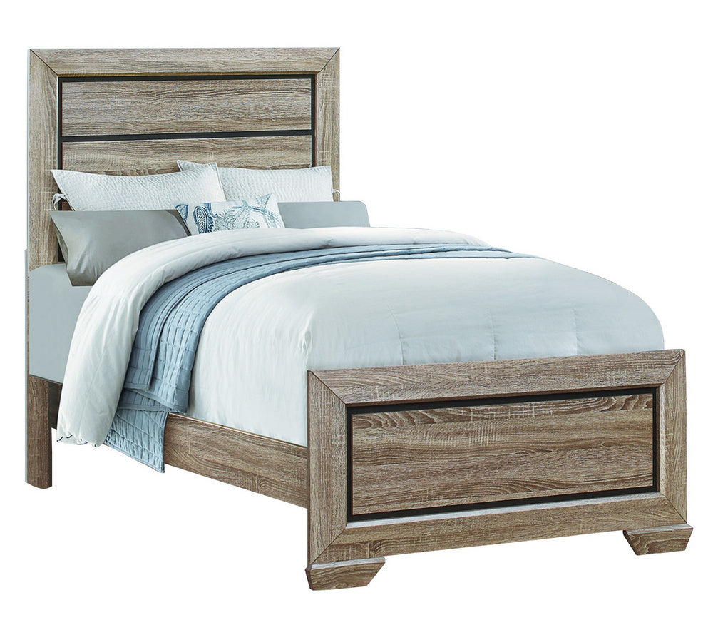 Beechnut Contemporary Natural Wood Twin Bed