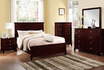 Emilia 6-Pc Dark Brown Wood King Bedroom Set