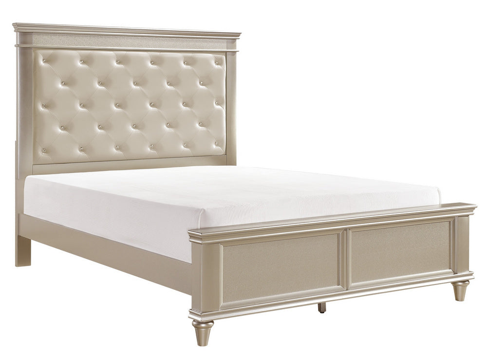 Celandine Silver Wood/Bi-Cast Vinyl Full Bed