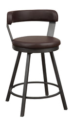 Appert 2 Brown Vinyl/Dark Gray Counter Height Chairs