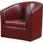 Lileas Red Leatherette Upholstered Chair