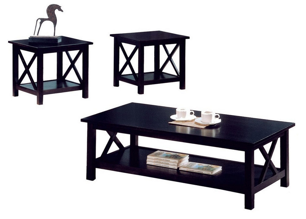 Biarcliff 3-Pc Cappuccino Wood Table Set