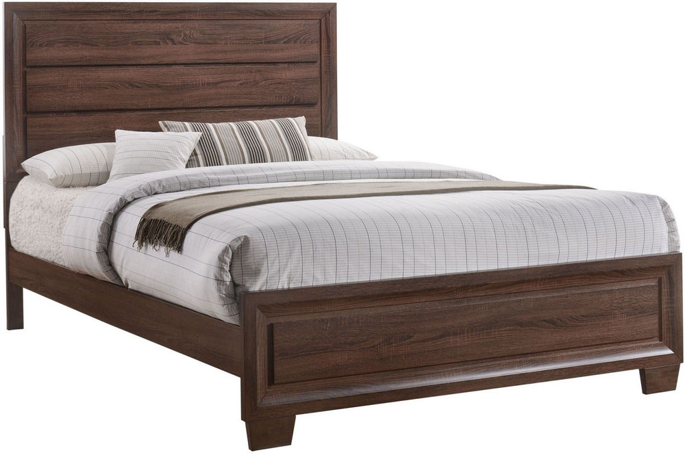 Brandon Medium Warm Brown Wood Queen Panel Bed