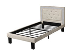 Susanna Light Bone Faux Leather Twin Bed