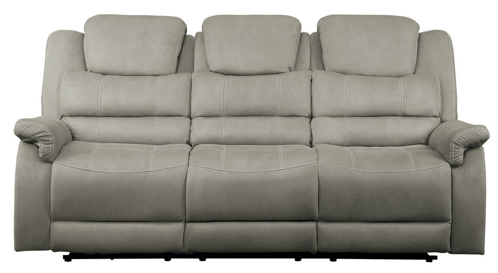 Shola Gray Fabric Power Recliner Sofa