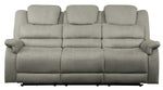 Shola Gray Fabric Power Recliner Sofa