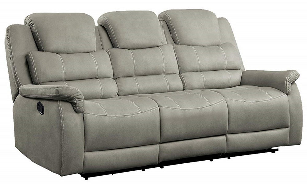 Shola Light Gray Fabric Manual Recliner Sofa