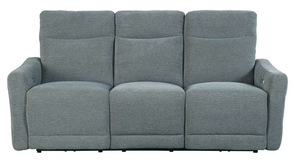 Edition Dove Grey Fabric Power Recliner Sofa