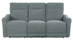 Edition Dove Grey Fabric Power Recliner Sofa