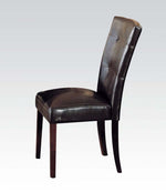 Danville 2 Espresso PU Leather/Walnut Wood Side Chairs