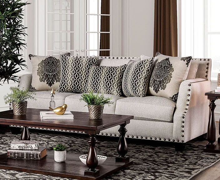 Cornelia Beige Chenille Sofa