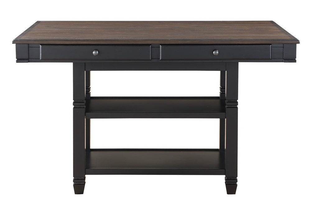 Baywater Natural/Black Wood Counter Height Table