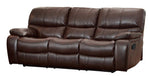 Pecos Brown Leather Gel Match Power Recliner Sofa